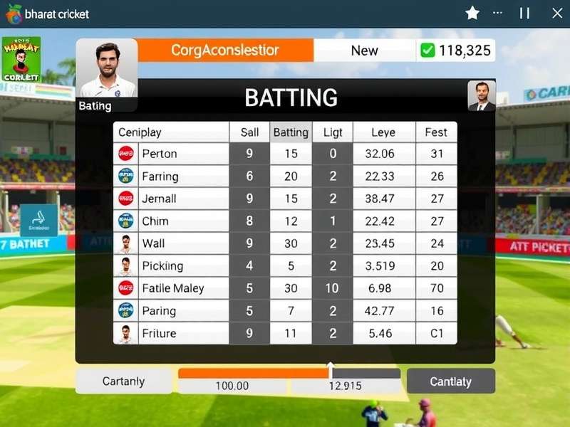 Bharat Cricket Fever batting interface